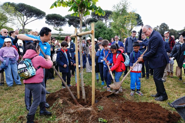 Ambiente Roma – Inaugurata la messa a dimora di 80 alberature a Villa Pamphilj, nell’ambito del progetto di forestazione di Fao e Roma Capitale